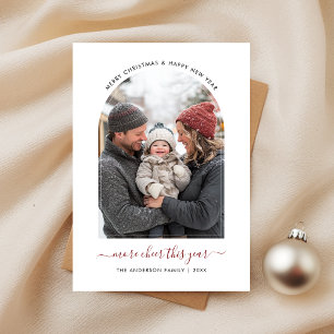 Cartes Pour Fêtes Annuelles Script Baby Plus Cheveux Cette Année Photo Noël