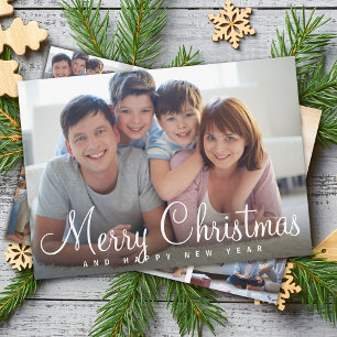 Cartes Pour Fêtes Annuelles Script classique Joyeux Noël 7 Collage photo