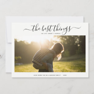 Cartes Pour Fêtes Annuelles Script de Gratitude moderne   Points de vacances p