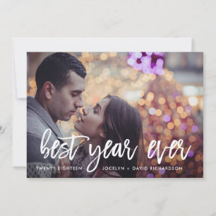 Cartes Pour Fêtes Annuelles Script du nouvel an Meilleure année jamais photo