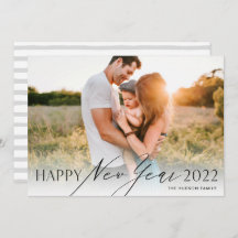 Script minimal moderne Joyeux Nouvel An Photo Holi