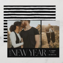 Script minimal moderne Joyeux Nouvel An Photo Holi