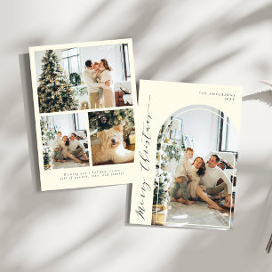 Cartes Pour Fêtes Annuelles Script minimaliste moderne Joyeux Noël Photo