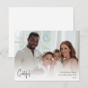 Cartes Pour Fêtes Annuelles Script moderne de Noël Gratte photo complète