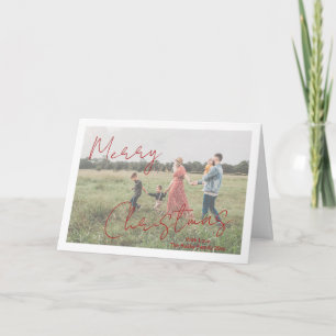 Cartes Pour Fêtes Annuelles Script rustique Photo moderne Noël