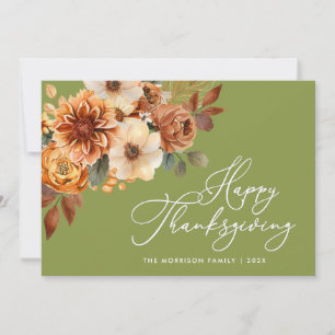 Cartes Pour Fêtes Annuelles script tendance automne thanksgiving photo