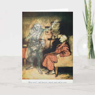 Cartes Pour Fêtes Annuelles Scrooge et le fantôme de Marley
