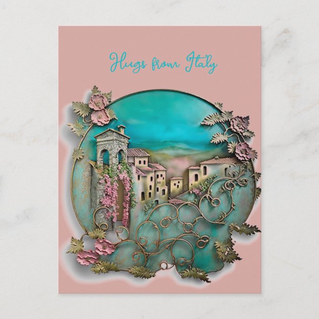 Cartes Pour Fêtes Annuelles Sculpture en papier floral italien (Devant)