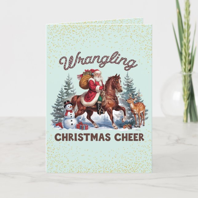 Cartes Pour Fêtes Annuelles Se disputer un Noël de pays (Devant)
