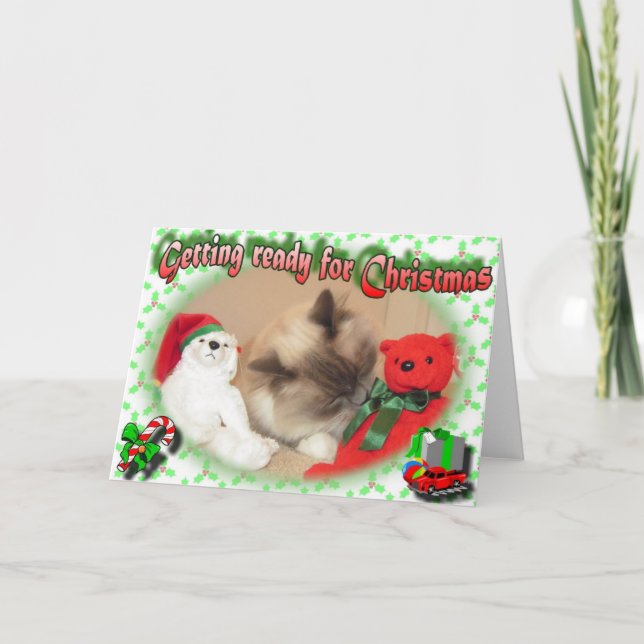 Cartes Pour Fêtes Annuelles Se préparer pour Noël ! (Devant)