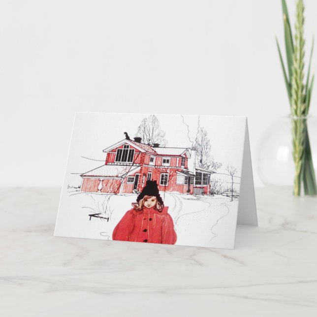 Cartes Pour Fêtes Annuelles Se tenir debout en hiver (Devant)