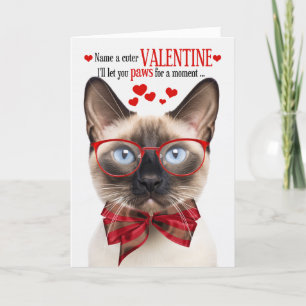 Cartes Pour Fêtes Annuelles Seal Point Siamese Chat Valentine Feline Humour