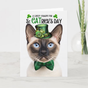 Cartes Pour Fêtes Annuelles Seal Point Siamese Lucky Charm St CATrick's Day