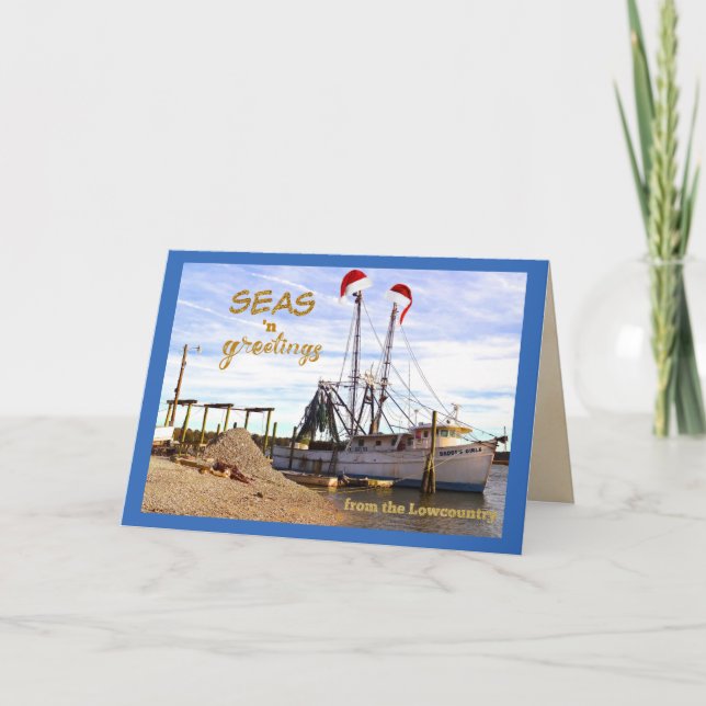 Cartes Pour Fêtes Annuelles Seas 'n Salutations de la côte basse (Devant)