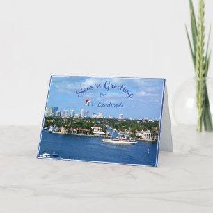 Cartes Pour Fêtes Annuelles Seas n Salutations de Sunny Ft Lauderdale Floride