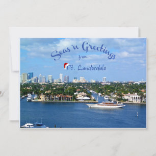 Cartes Pour Fêtes Annuelles Seas n Salutations de Sunny Ft Lauderdale Floride