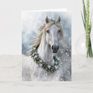 Cartes Pour Fêtes Annuelles Seasons Greetings Christmas Holiday Horse