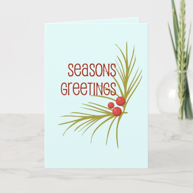 Cartes Pour Fêtes Annuelles SeasonsGreetings (Devant)