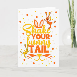 Cartes Pour Fêtes Annuelles Secouer votre queue de lapin Pâques