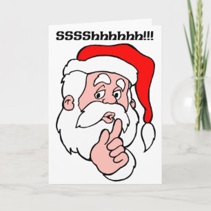 Cartes Pour Fêtes Annuelles Secret Père Noël Sssshhh ! !