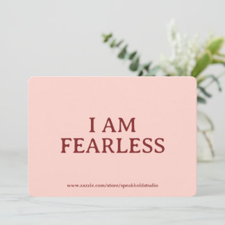 Cartes Pour Fêtes Annuelles Self-Love Card, Inspirational & Fearless Card