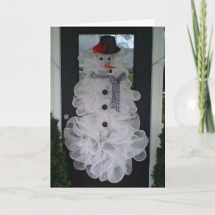 CARTES POUR FÊTES ANNUELLES SELF MADE SNOWMAN SAYS "MERRY CHRISTMAS"