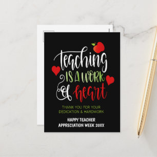 Cartes Pour Fêtes Annuelles Semaine d'appréciation de l'enseignant MERCI de dé