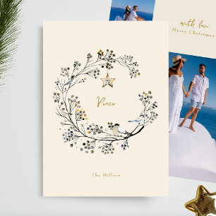 Cartes Pour Fêtes Annuelles Semelle écologique PEACE Multi-photo Année d'exame