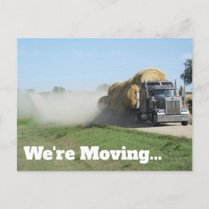 Cartes Pour Fêtes Annuelles Semi-Camion Hauling Hay Moving