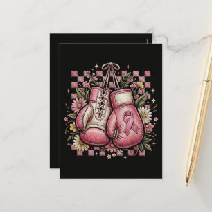 Cartes Pour Fêtes Annuelles Sensibilisation au cancer du sein Ruban rose