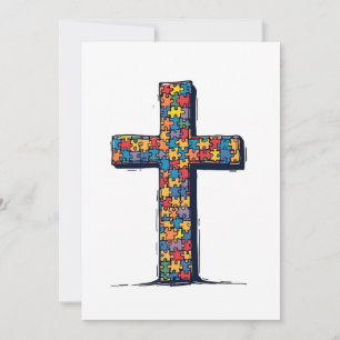 Cartes Pour Fêtes Annuelles Sensibilisation sur l'autisme Mois Christ Religion