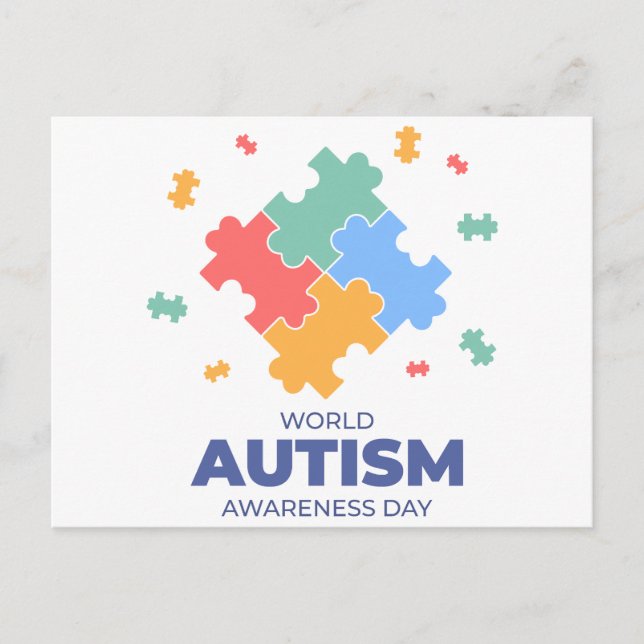 Cartes Pour Fêtes Annuelles Sensibilisation sur l'autisme mondiale (Devant)