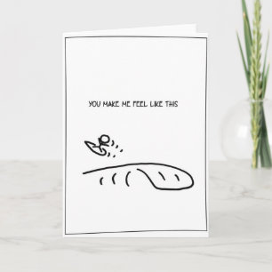 Cartes Pour Fêtes Annuelles 'Sentez-vous comme ça' - Surfing Valentine's Card