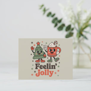 Cartes Pour Fêtes Annuelles Sentiment de Noël rétro joyeux vacances vintage 