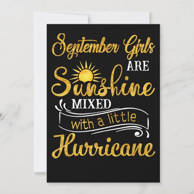 Cartes Pour Fêtes Annuelles Septembre Les Filles Sont Soleil Mélangées Avec L' (Devant)