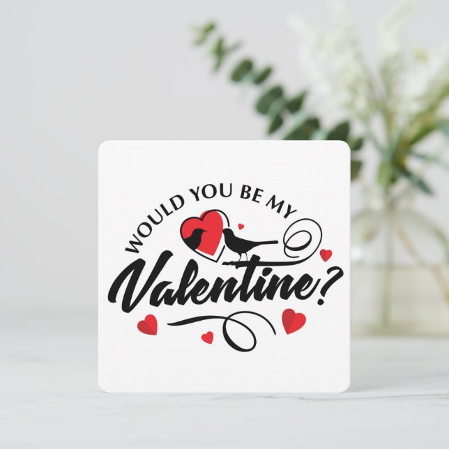 Cartes Pour Fêtes Annuelles Serais-Tu Ma Valentine ? (Debout devant)