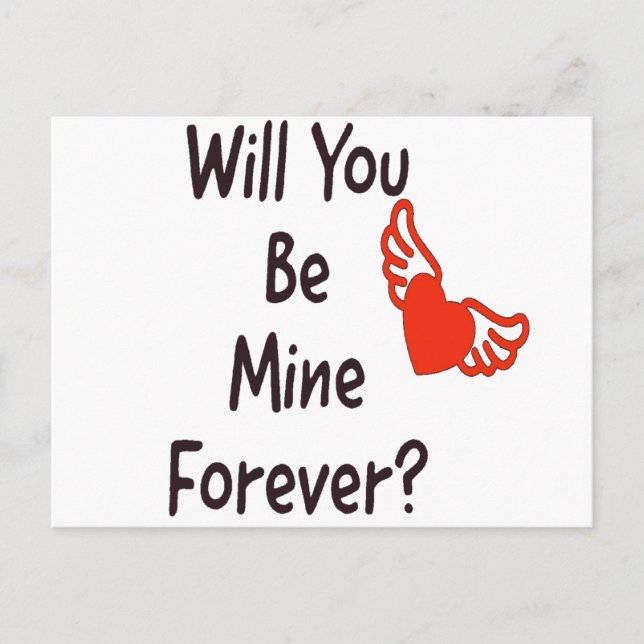 Cartes Pour Fêtes Annuelles Seras-Tu À Moi Pour Toujours ? (Devant)