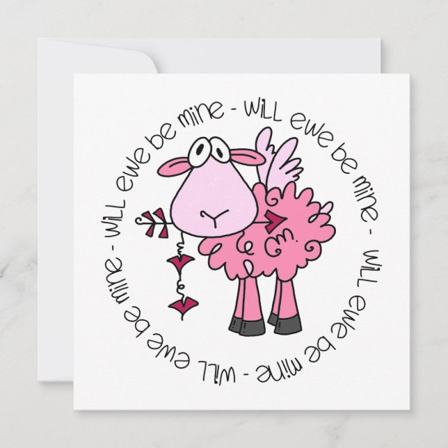 Cartes Pour Fêtes Annuelles Seras-Tu À Moi Valentine ? (Devant)