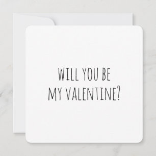 Cartes Pour Fêtes Annuelles Serez-vous ma Saint-Valentin ? Noir et blanc moder