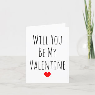 Cartes Pour Fêtes Annuelles Serez-Vous Ma Valentine Red Heart Girfriend