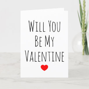 Cartes Pour Fêtes Annuelles Serez-Vous Ma Valentine Red Heart Girfriend
