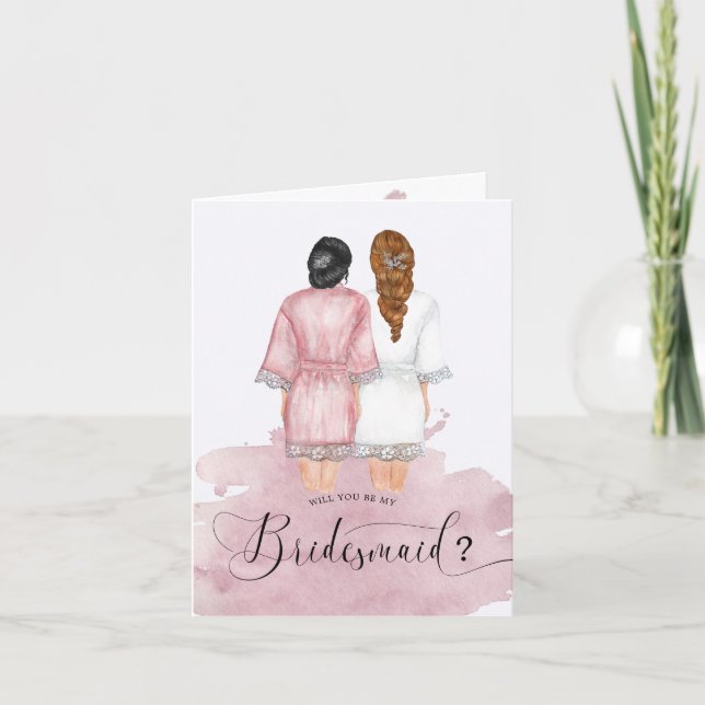 Cartes Pour Fêtes Annuelles serez-vous mes robes mariages de demoiselle d'honn (Devant)