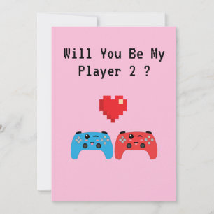 Cartes Pour Fêtes Annuelles Serez-Vous Mon Joueur 2 ?