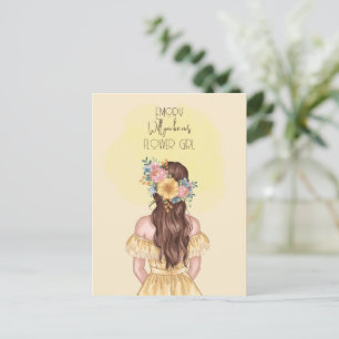Cartes Pour Fêtes Annuelles Serez-Vous Notre Fille Fleur Floral