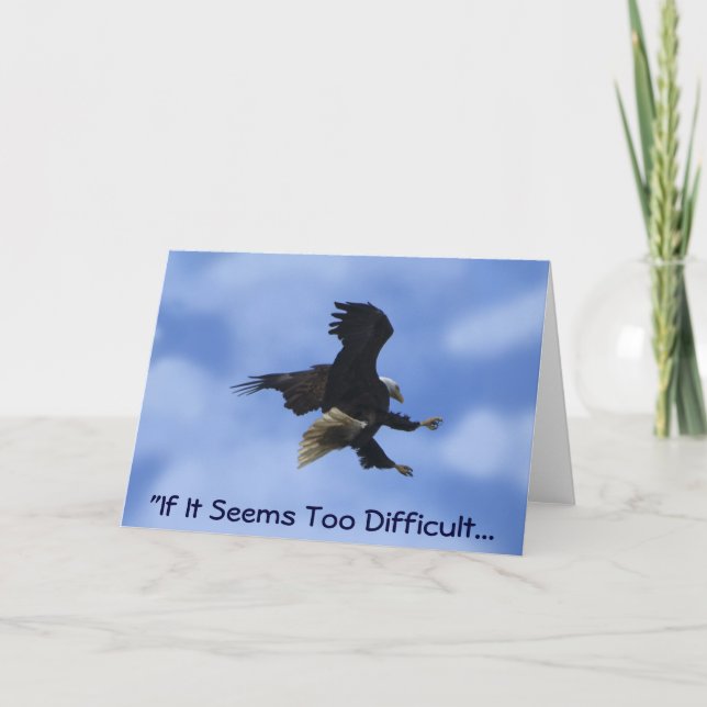 Cartes Pour Fêtes Annuelles Série EAGLE "TRY ANYWAY" (Devant)