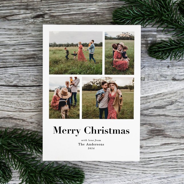 Cartes Pour Fêtes Annuelles Série moderne photos multiples Noël (Créateur téléchargé)