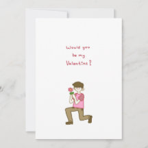 Seriez-Vous Ma Saint-Valentin ? Un garçon avec une