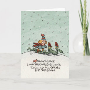 Cartes Pour Fêtes Annuelles Serpents de glace de Noël