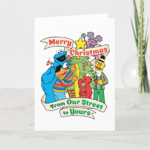 Cartes Pour Fêtes Annuelles Sesame Street Joyeux Noël