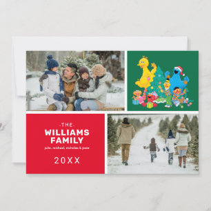 Cartes Pour Fêtes Annuelles Sesame Street Noël Famille